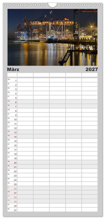 Magic Nights Containerschiffe (CALVENDO Familienplaner 2027)