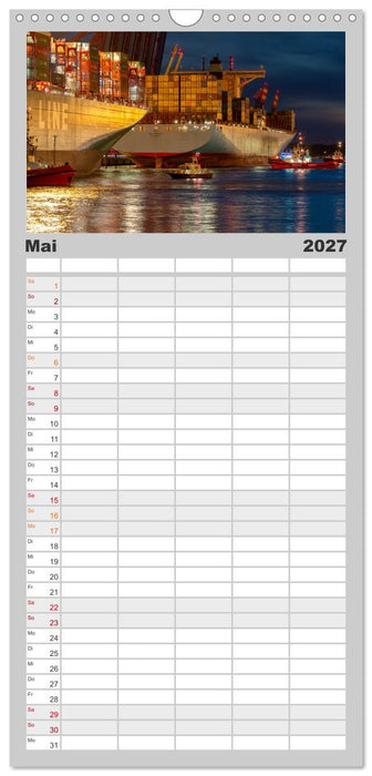 Magic Nights Containerschiffe (CALVENDO Familienplaner 2027)