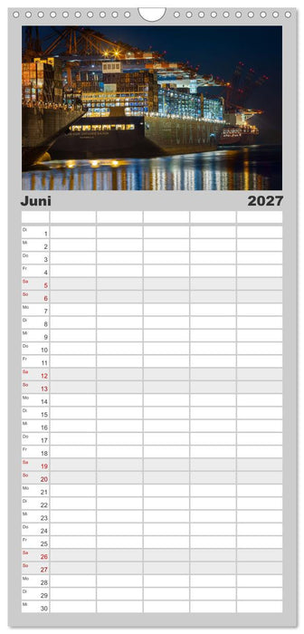 Magic Nights Containerschiffe (CALVENDO Familienplaner 2027)