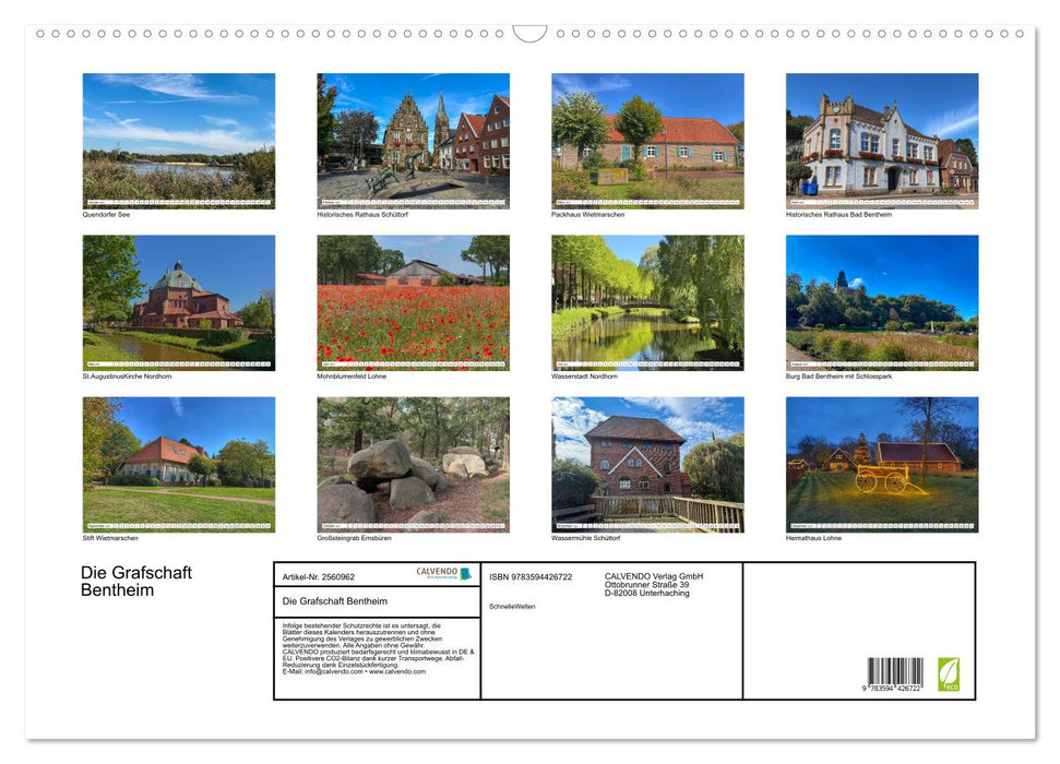Die Grafschaft Bentheim (CALVENDO Wandkalender 2027)