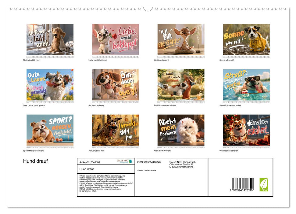 Hund drauf (CALVENDO Premium Wandkalender 2027)