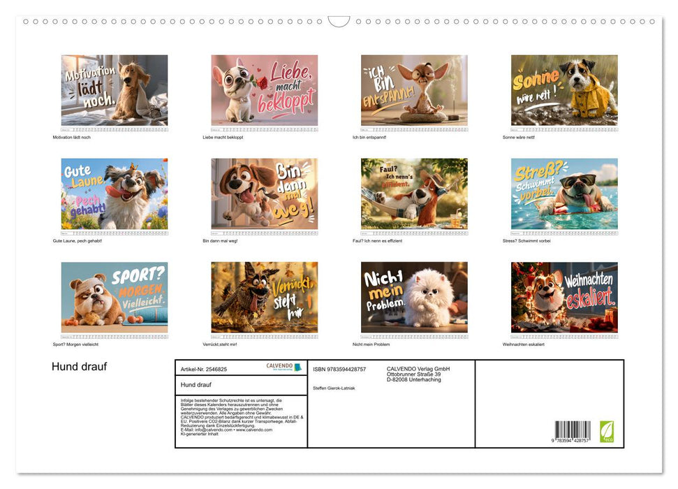 Hund drauf (CALVENDO Wandkalender 2027)