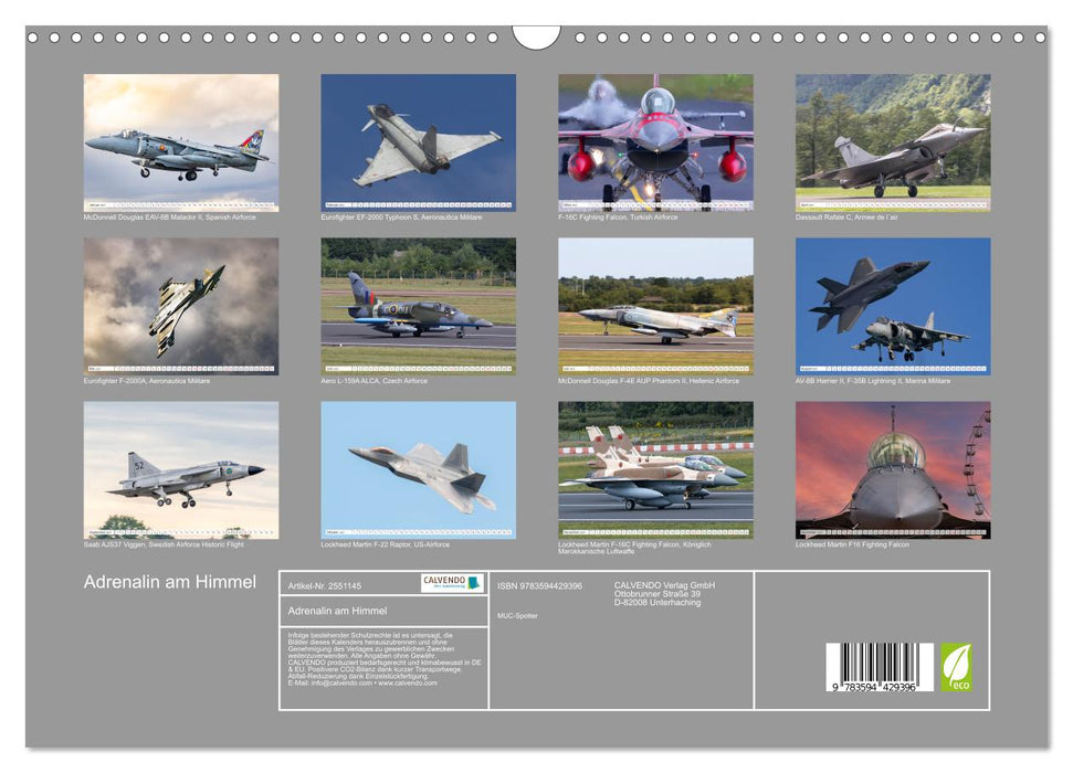 Adrenalin am Himmel (CALVENDO Wandkalender 2027)