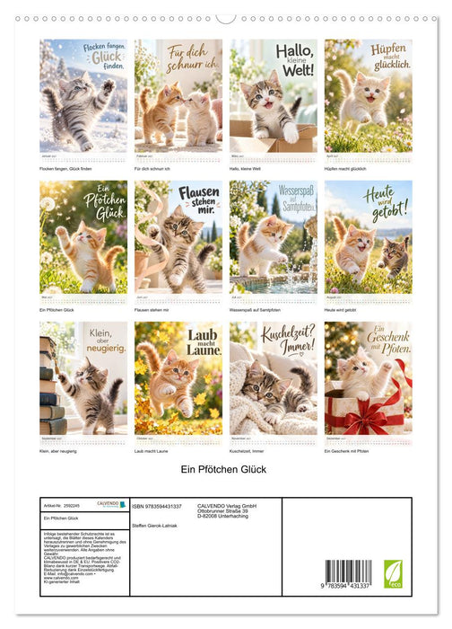 Ein Pfötchen Glück (CALVENDO Premium Wandkalender 2027)