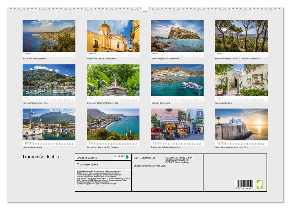 Trauminsel Ischia (CALVENDO Wandkalender 2027)