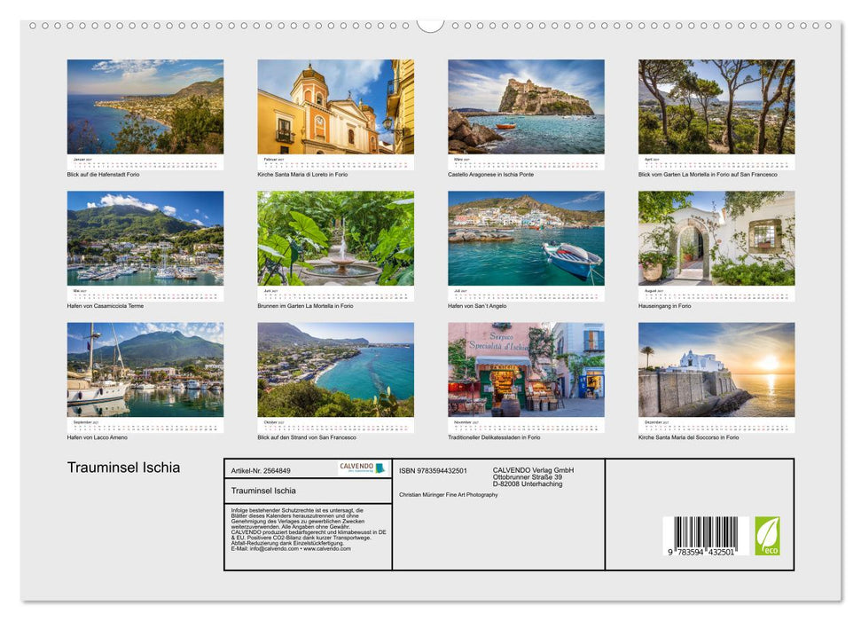 Trauminsel Ischia (CALVENDO Premium Wandkalender 2027)