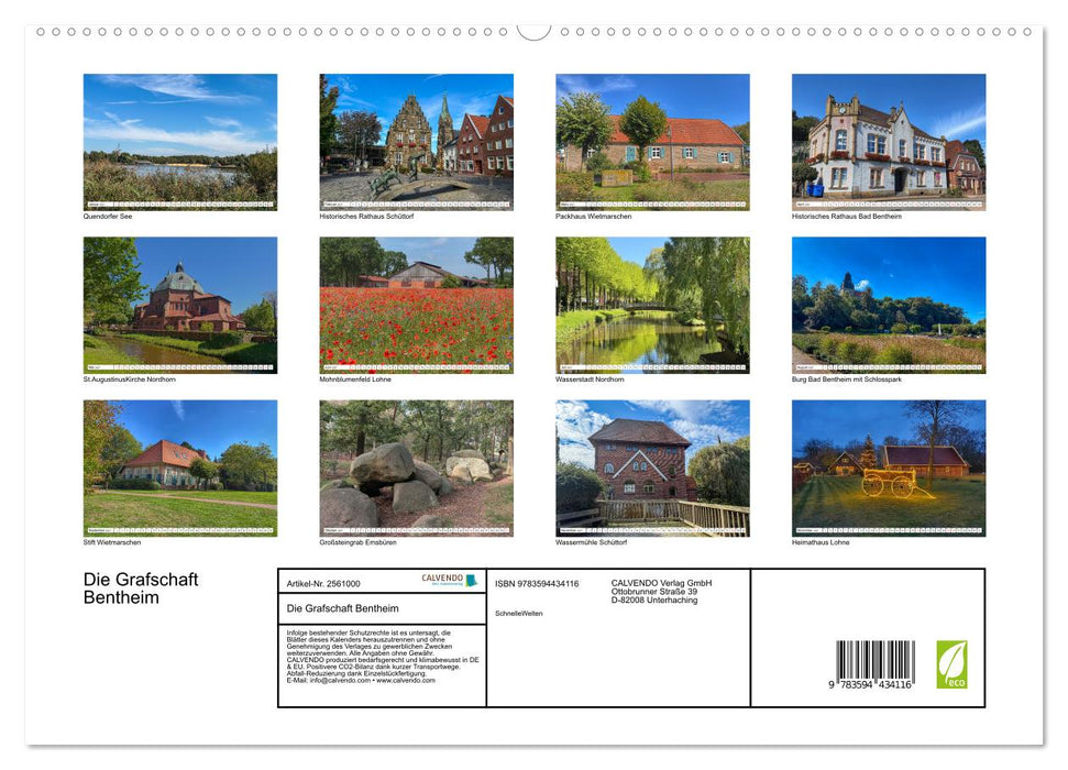 Die Grafschaft Bentheim (CALVENDO Premium Wandkalender 2027)