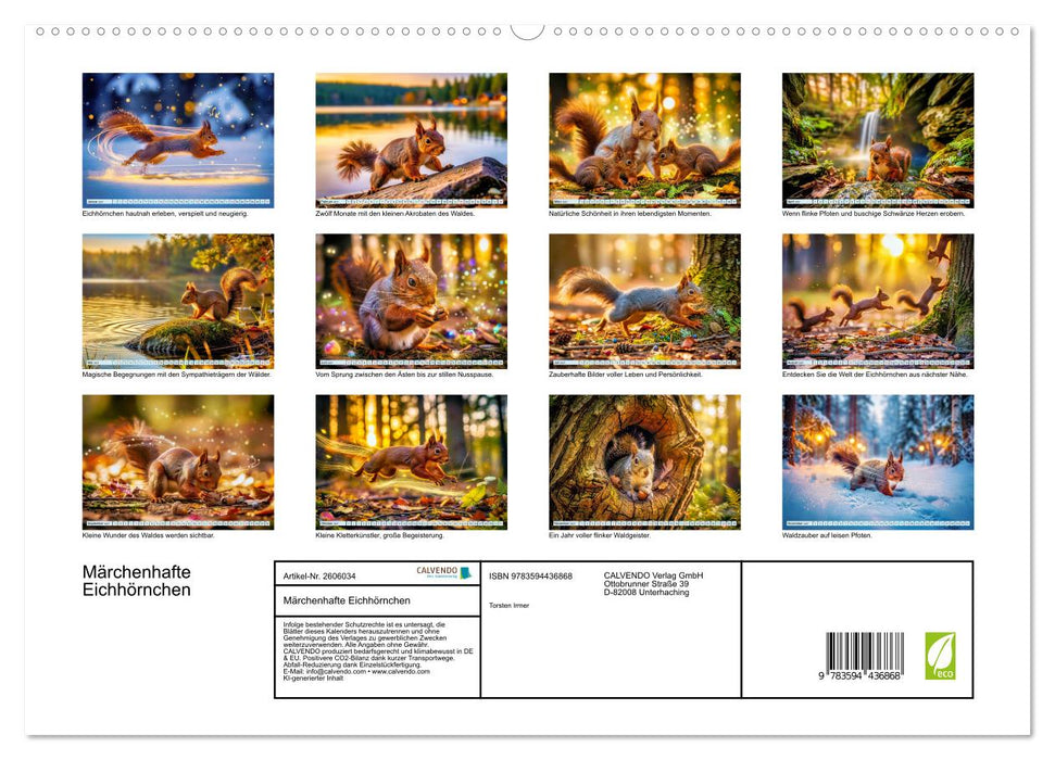 Märchenhafte Eichhörnchen (CALVENDO Premium Wandkalender 2027)