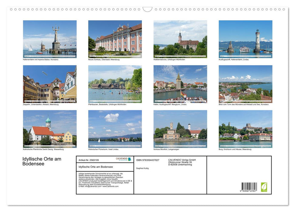 Idyllische Orte am Bodensee (CALVENDO Wandkalender 2027)