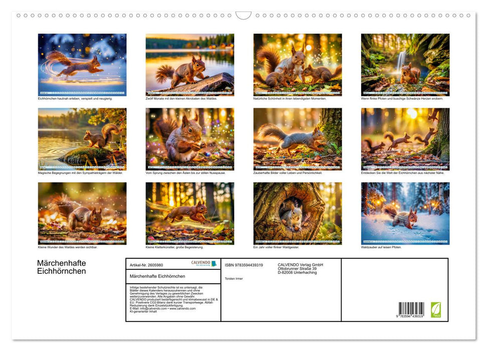 Märchenhafte Eichhörnchen (CALVENDO Wandkalender 2027)