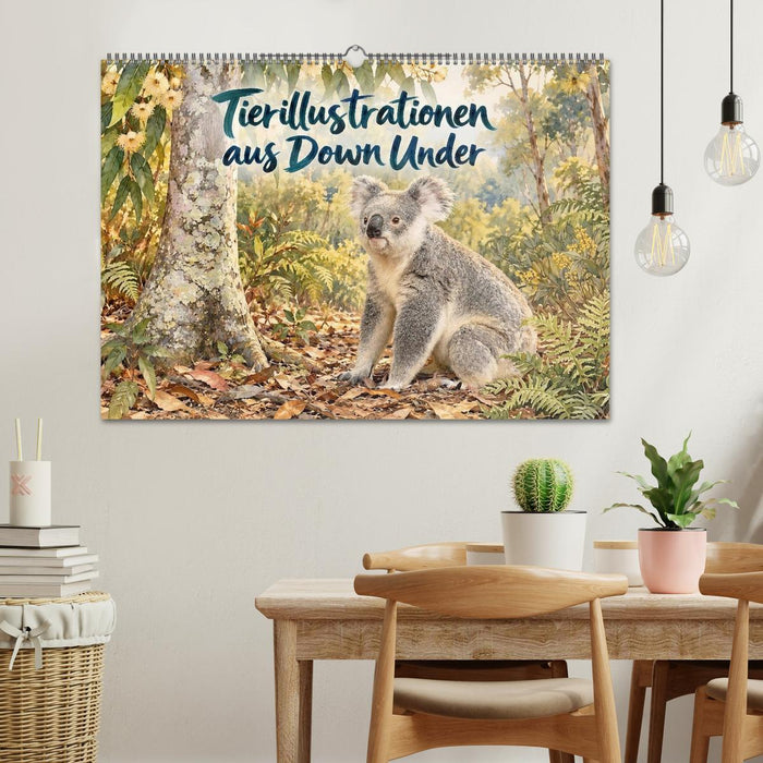 Tierillustrationen aus Down Under (CALVENDO Wandkalender 2027)