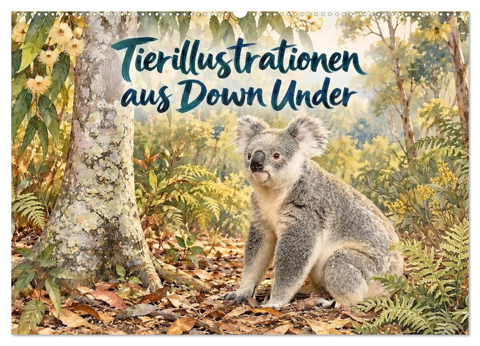 Tierillustrationen aus Down Under (CALVENDO Wandkalender 2027)