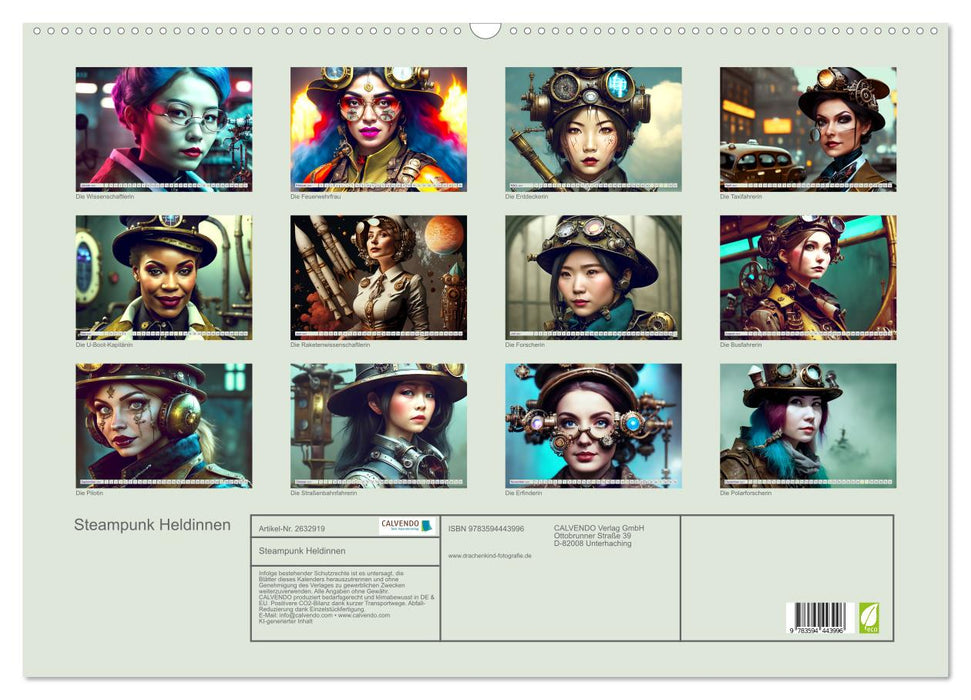 Steampunk Heldinnen (CALVENDO Wandkalender 2027)
