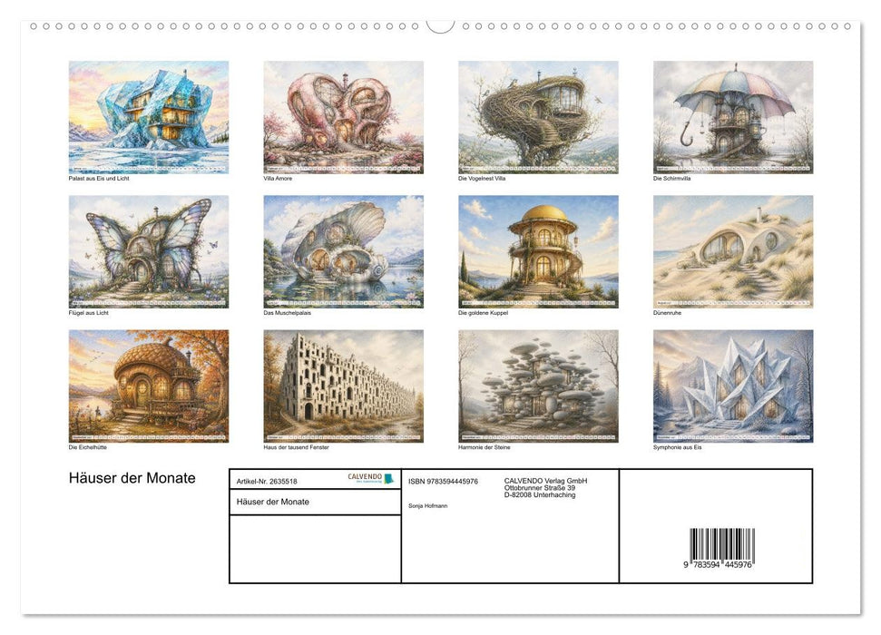 Häuser der Monate (CALVENDO Premium Wandkalender 2027)
