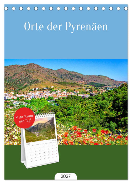 Orte der Pyrenäen (CALVENDO Tischplaner A5H 2027)