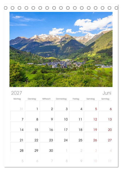 Orte der Pyrenäen (CALVENDO Tischplaner A5H 2027)