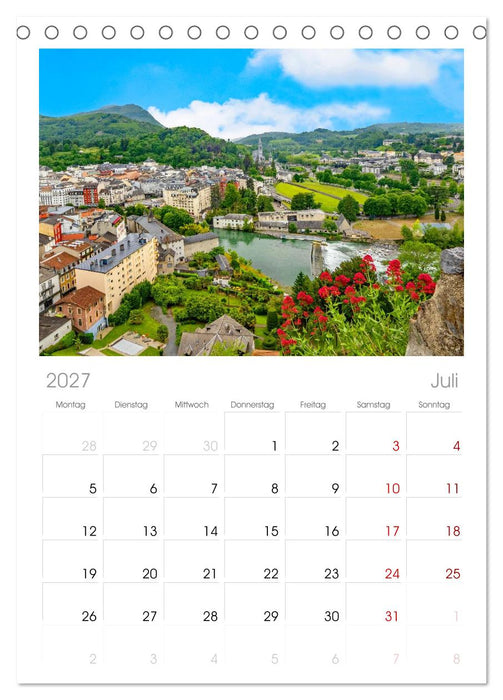 Orte der Pyrenäen (CALVENDO Tischplaner A5H 2027)