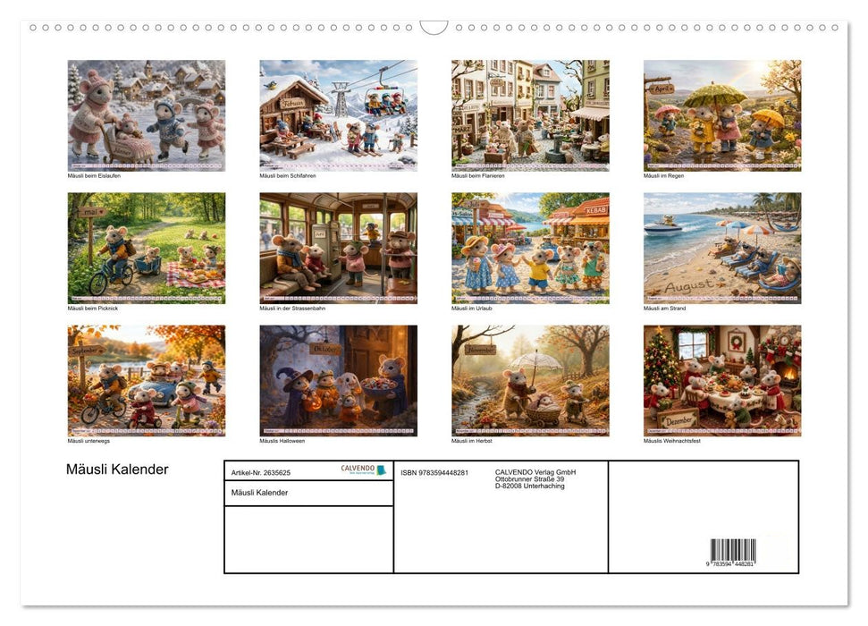 Mäusli Kalender (CALVENDO Wandkalender 2027)