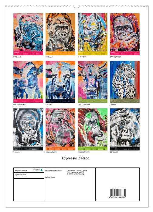 Expressiv in Neon (CALVENDO Premium Wandkalender 2027)