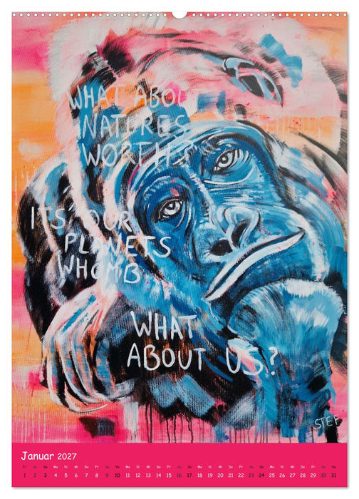 Expressiv in Neon (CALVENDO Premium Wandkalender 2027)