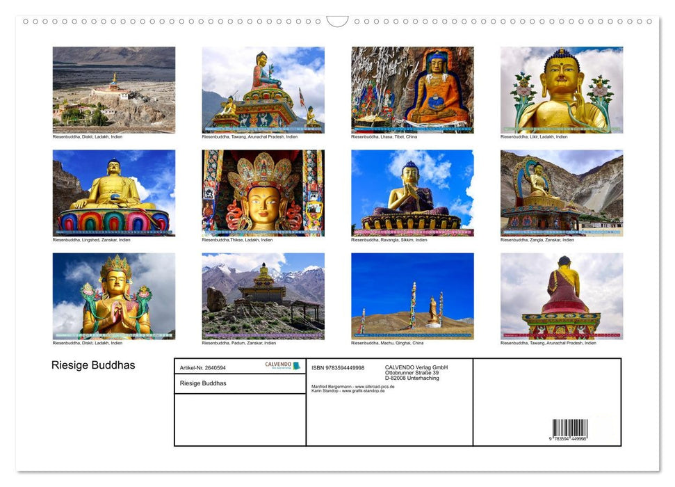 Riesige Buddhas (CALVENDO Wandkalender 2027)