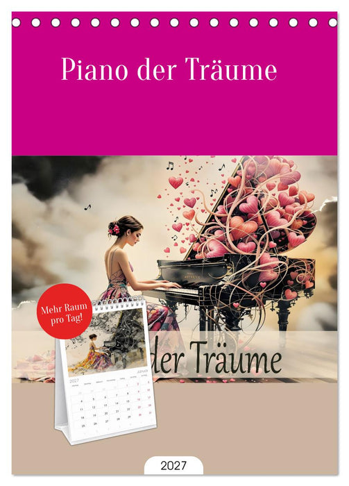 Piano der Träume (CALVENDO Tischplaner A5H 2027)