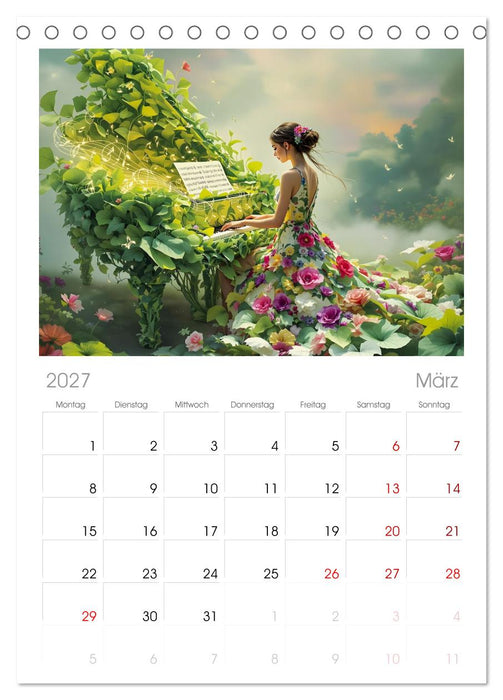 Piano der Träume (CALVENDO Tischplaner A5H 2027)