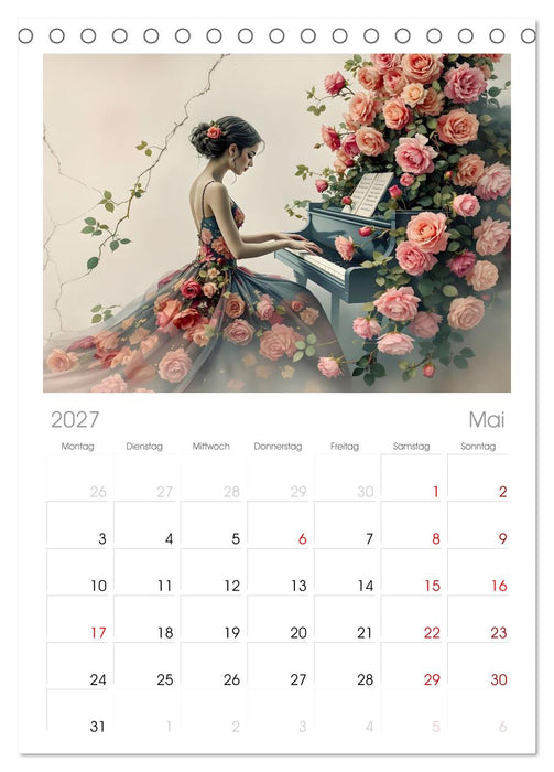 Piano der Träume (CALVENDO Tischplaner A5H 2027)