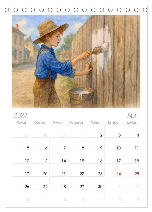 Mark Twain (CALVENDO Tischplaner A5H 2027)