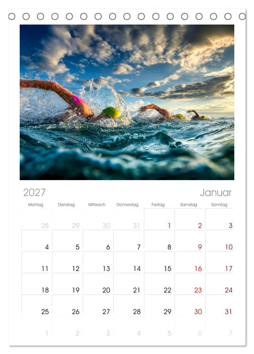 Triathlon - Grenzen verschieben (CALVENDO Tischplaner A5H 2027)