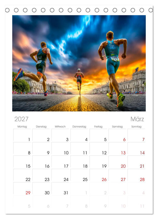 Triathlon - Grenzen verschieben (CALVENDO Tischplaner A5H 2027)