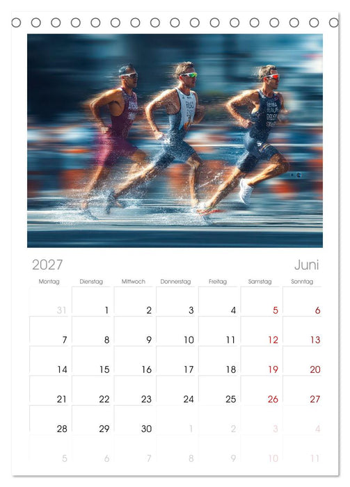 Triathlon - Grenzen verschieben (CALVENDO Tischplaner A5H 2027)