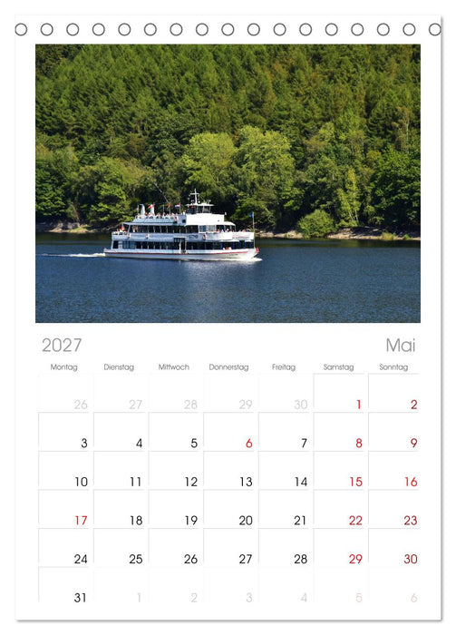 Leben am Rursee (CALVENDO Tischplaner A5H 2027)