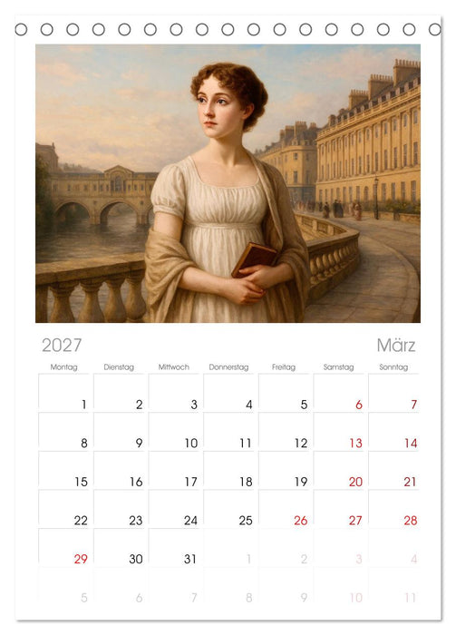 Jane Austen (CALVENDO Tischplaner A5H 2027)