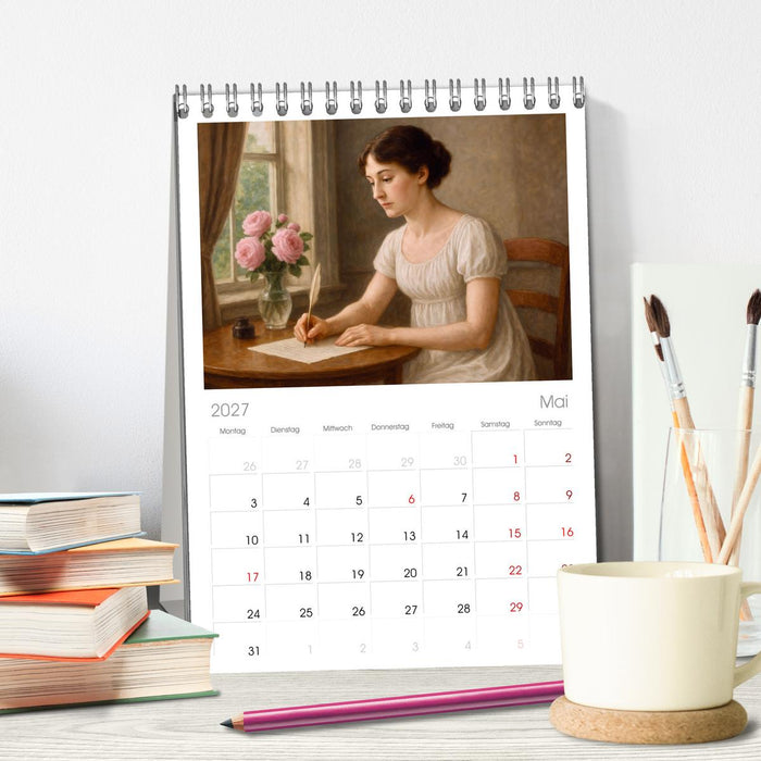 Jane Austen (CALVENDO Tischplaner A5H 2027)