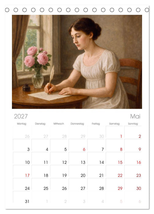 Jane Austen (CALVENDO Tischplaner A5H 2027)