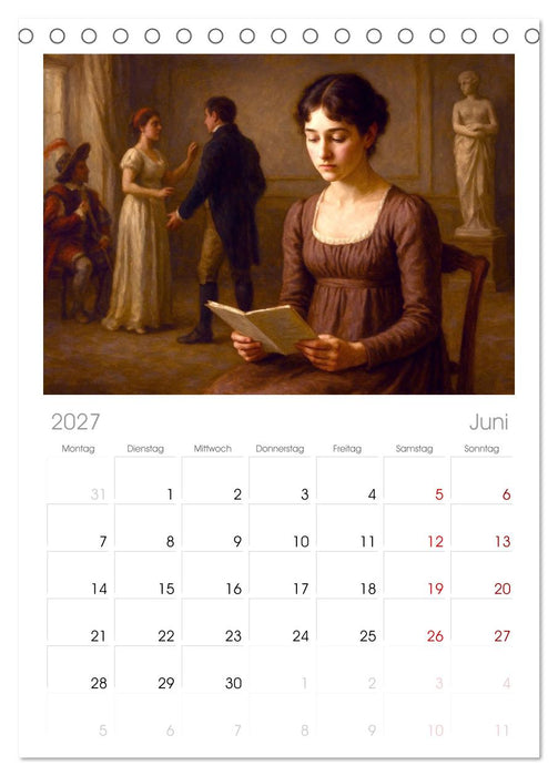 Jane Austen (CALVENDO Tischplaner A5H 2027)