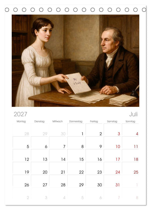 Jane Austen (CALVENDO Tischplaner A5H 2027)