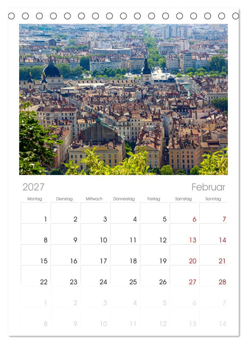 Schönes Lyon (CALVENDO Tischplaner A5H 2027)