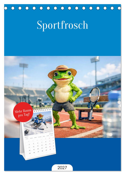 Sportfrosch (CALVENDO Tischplaner A5H 2027)