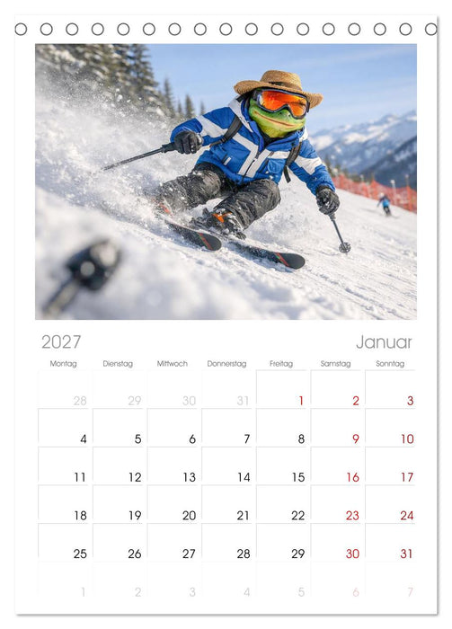Sportfrosch (CALVENDO Tischplaner A5H 2027)
