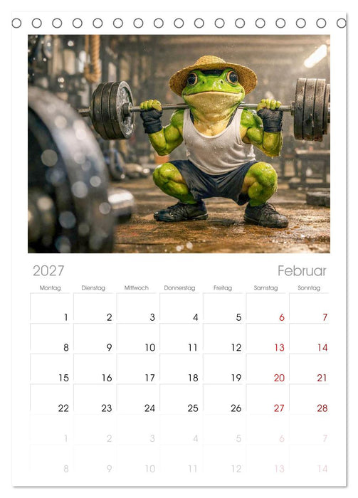 Sportfrosch (CALVENDO Tischplaner A5H 2027)