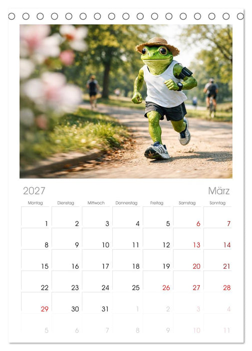 Sportfrosch (CALVENDO Tischplaner A5H 2027)