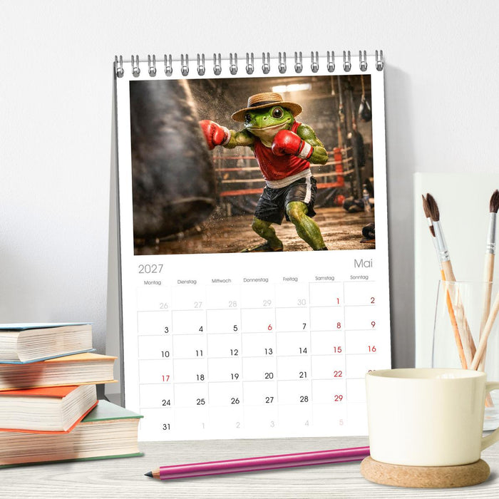 Sportfrosch (CALVENDO Tischplaner A5H 2027)