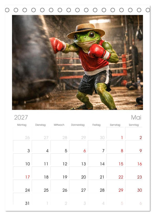Sportfrosch (CALVENDO Tischplaner A5H 2027)