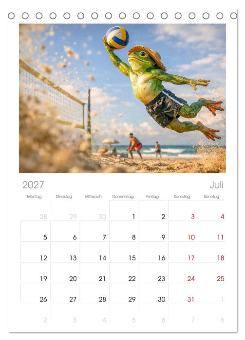 Sportfrosch (CALVENDO Tischplaner A5H 2027)