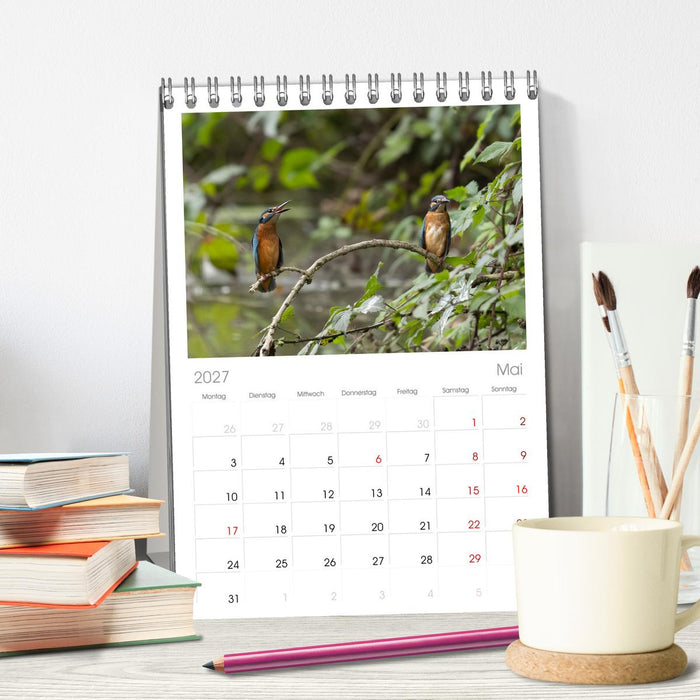 Alcedo atthis. Der Eisvogel (CALVENDO Tischplaner A5H 2027)