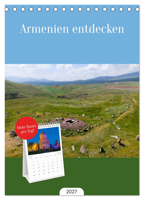 Armenien entdecken (CALVENDO Tischplaner A5H 2027)