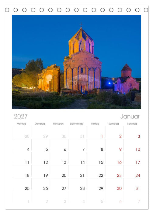 Armenien entdecken (CALVENDO Tischplaner A5H 2027)