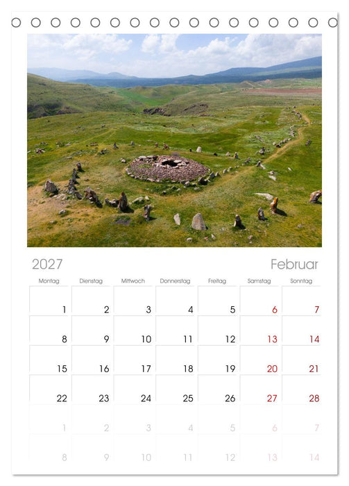 Armenien entdecken (CALVENDO Tischplaner A5H 2027)
